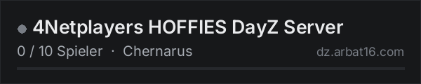 4Netplayers HOFFIES DayZ Server in der DayZ-Serverliste von AR16