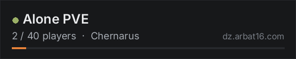 Alone PVE on the AR16 DayZ server list