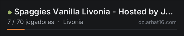 Spaggies Vanilla Livonia - Hosted by Jack na lista de servidores de DayZ da AR16