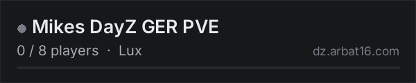 Mikes DayZ GER PVE on the AR16 DayZ server list