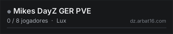 Mikes DayZ GER PVE na lista de servidores de DayZ da AR16