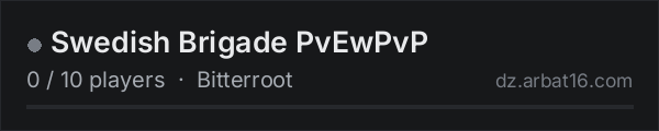 Swedish Brigade PvEwPvP on the AR16 DayZ server list