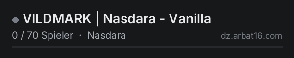 VILDMARK | Nasdara - Vanilla in der DayZ-Serverliste von AR16