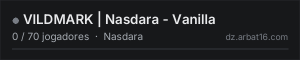 VILDMARK | Nasdara - Vanilla na lista de servidores de DayZ da AR16