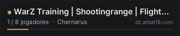 WarZ Training | Shootingrange | Flightschool | TestDrive na lista de servidores de DayZ da AR16