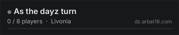 As the dayz turn on the AR16 DayZ server list
