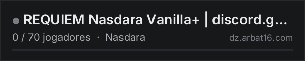 REQUIEM Nasdara Vanilla+ | discord.gg/SnzeUez na lista de servidores de DayZ da AR16