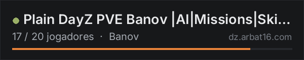 Plain DayZ PVE Banov |AI|Missions|Skill System|Keycards|Drugs|C na lista de servidores de DayZ da AR16