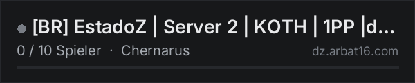 [BR] EstadoZ | Server 2 | KOTH | 1PP |discord.gg/5JDYbqN9P9 in der DayZ-Serverliste von AR16