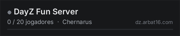 DayZ Fun Server na lista de servidores de DayZ da AR16