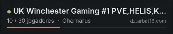 UK Winchester Gaming #1 PVE,HELIS,KEYCARDS,30k start na lista de servidores de DayZ da AR16