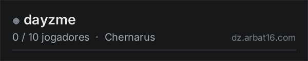 dayzme na lista de servidores de DayZ da AR16