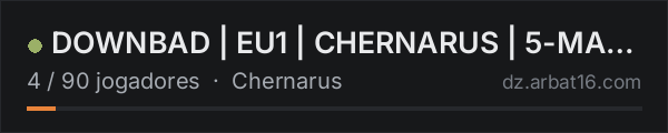 DOWNBAD | EU1 | CHERNARUS | 5-MAN | discord.gg/downbaddayz na lista de servidores de DayZ da AR16