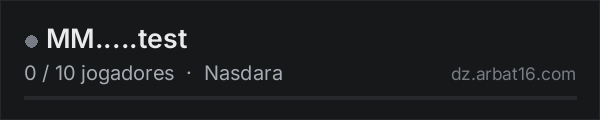 MM.....test na lista de servidores de DayZ da AR16
