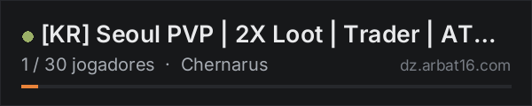 [KR] Seoul  PVP | 2X Loot | Trader | ATM | Airdrop | AI na lista de servidores de DayZ da AR16
