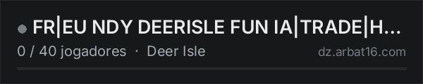 FR|EU NDY DEERISLE FUN IA|TRADE|HELI|COFFRE na lista de servidores de DayZ da AR16
