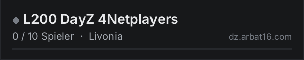 L200 DayZ 4Netplayers in der DayZ-Serverliste von AR16