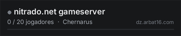 nitrado.net gameserver na lista de servidores de DayZ da AR16
