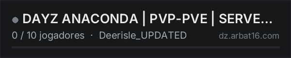 DAYZ ANACONDA | PVP-PVE | SERVER ITA na lista de servidores de DayZ da AR16