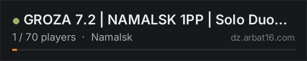 GROZA 7.2 | NAMALSK 1PP | Solo Duo Trio |RU | PVP on the AR16 DayZ server list