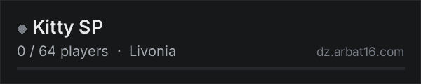 Kitty SP on the AR16 DayZ server list