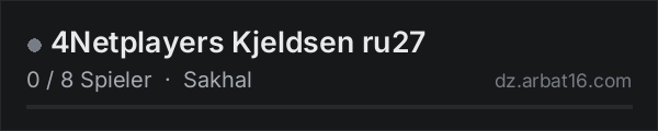 4Netplayers Kjeldsen ru27 in der DayZ-Serverliste von AR16
