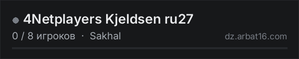4Netplayers Kjeldsen ru27 в списке серверов DayZ от AR16