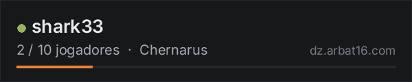 shark33 na lista de servidores de DayZ da AR16