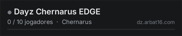 Dayz Chernarus EDGE na lista de servidores de DayZ da AR16