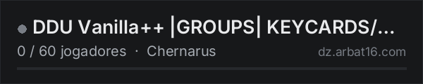 DDU Vanilla++ |GROUPS| KEYCARDS/BUNKERS AU/NZ na lista de servidores de DayZ da AR16