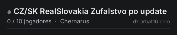 CZ/SK RealSlovakia Zufalstvo po update na lista de servidores de DayZ da AR16