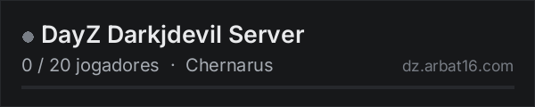 DayZ Darkjdevil Server na lista de servidores de DayZ da AR16