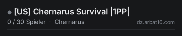 [US] Sakhal Survival |1PP| in der DayZ-Serverliste von AR16