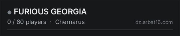 FURIOUS GEORGIA on the AR16 DayZ server list