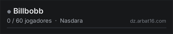 Billbobb na lista de servidores de DayZ da AR16