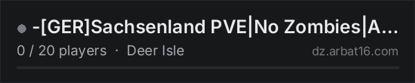-[GER]Sachsenland PVE|No Zombies|AI| powered by Host-Unlimited. on the AR16 DayZ server list