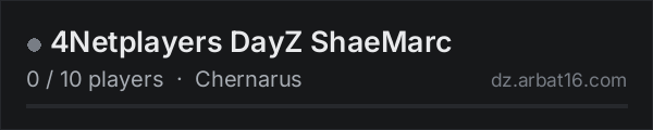 4Netplayers DayZ ShaeMarc on the AR16 DayZ server list