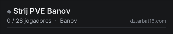 Strij PVE Banov na lista de servidores de DayZ da AR16