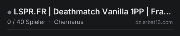 LSPR.FR | Deathmatch Vanilla 1PP | France - Ping FR in der DayZ-Serverliste von AR16