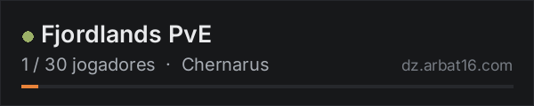 Fjordlands PvE na lista de servidores de DayZ da AR16