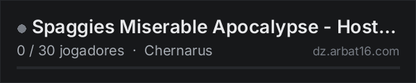 Spaggies Miserable Apocalypse - Hosted by Jack na lista de servidores de DayZ da AR16
