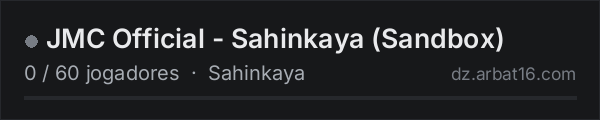 JMC Official - Sahinkaya (Sandbox) na lista de servidores de DayZ da AR16