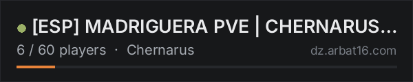 [ESP] MADRIGUERA PVE | CHERNARUS WINTER | SUPERVIVENCIA on the AR16 DayZ server list