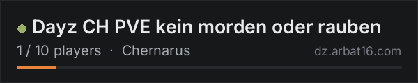 Dayz CH PVE kein morden oder rauben on the AR16 DayZ server list