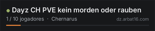 Dayz CH PVE kein morden oder rauben na lista de servidores de DayZ da AR16