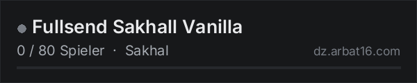 Fullsend Sakhall Vanilla in der DayZ-Serverliste von AR16
