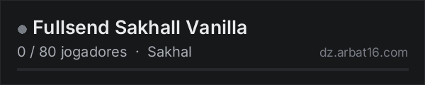 Fullsend Sakhall Vanilla na lista de servidores de DayZ da AR16