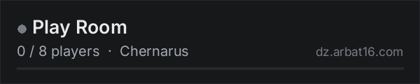 Play Room on the AR16 DayZ server list