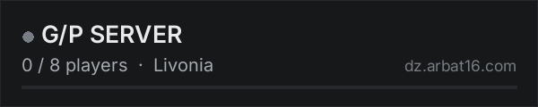 G/P SERVER on the AR16 DayZ server list