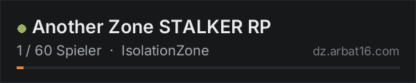 Another Zone STALKER RP in der DayZ-Serverliste von AR16
